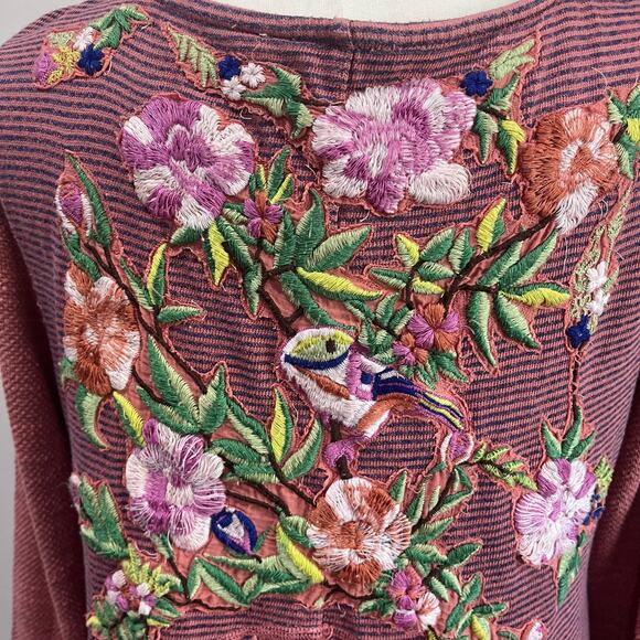 Soft Surroundings Pink Cowl Neck Knit Sweater Dress Size Large Boho Chic - Picture 6 of 10